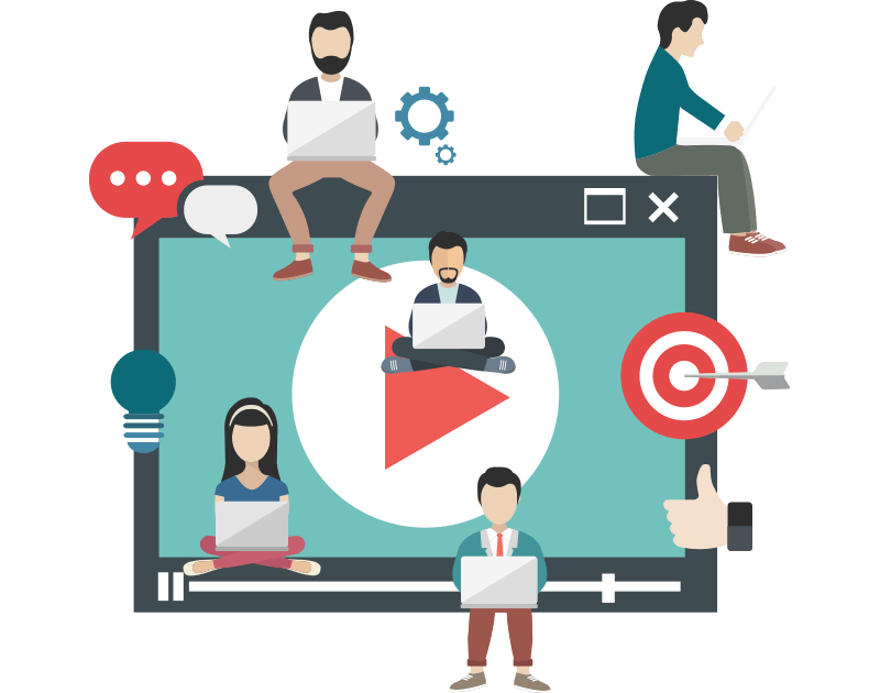 Video marketing illustration